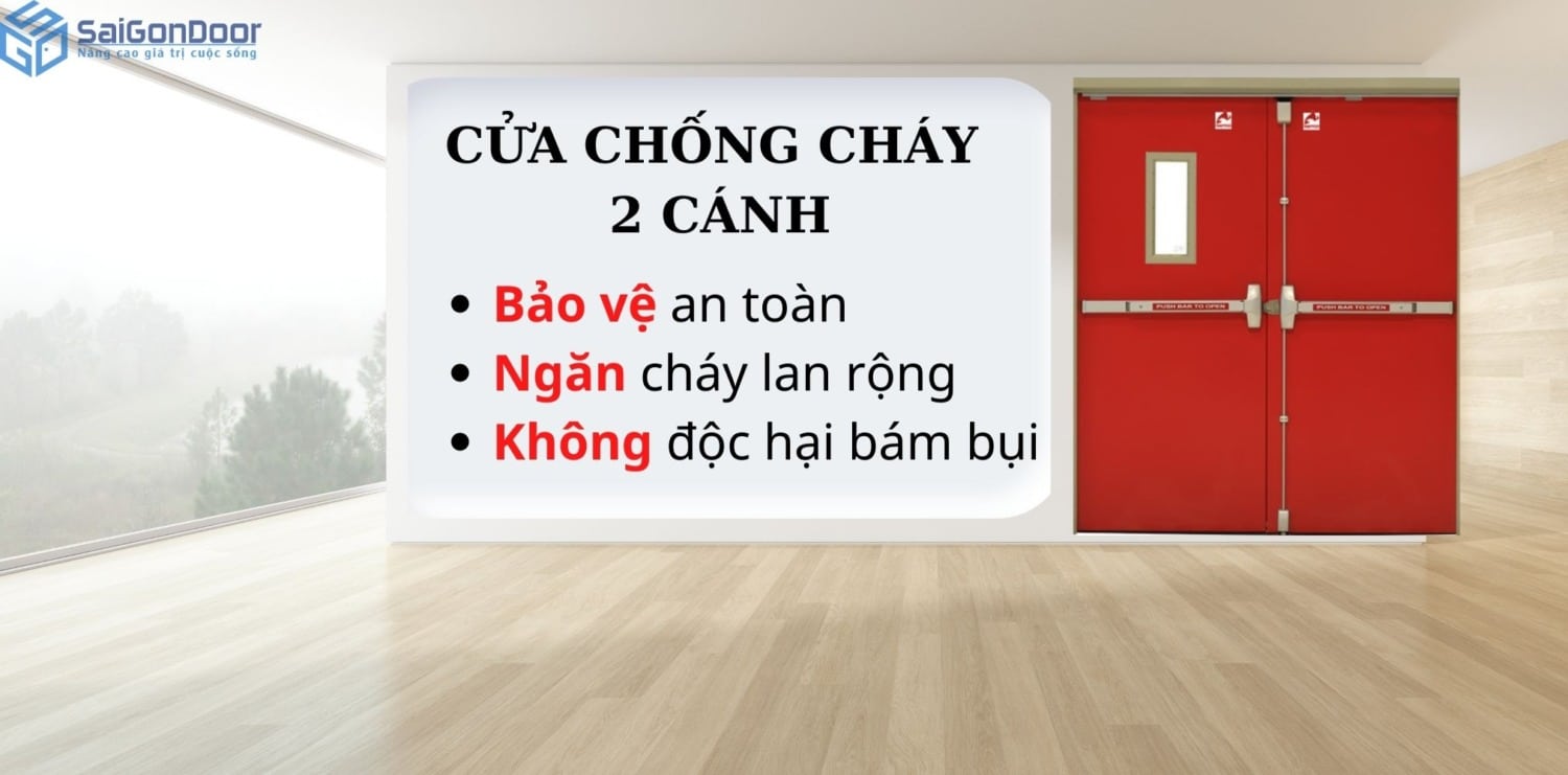 Khi nào nên sử dụng cửa chống cháy 2 cánh?