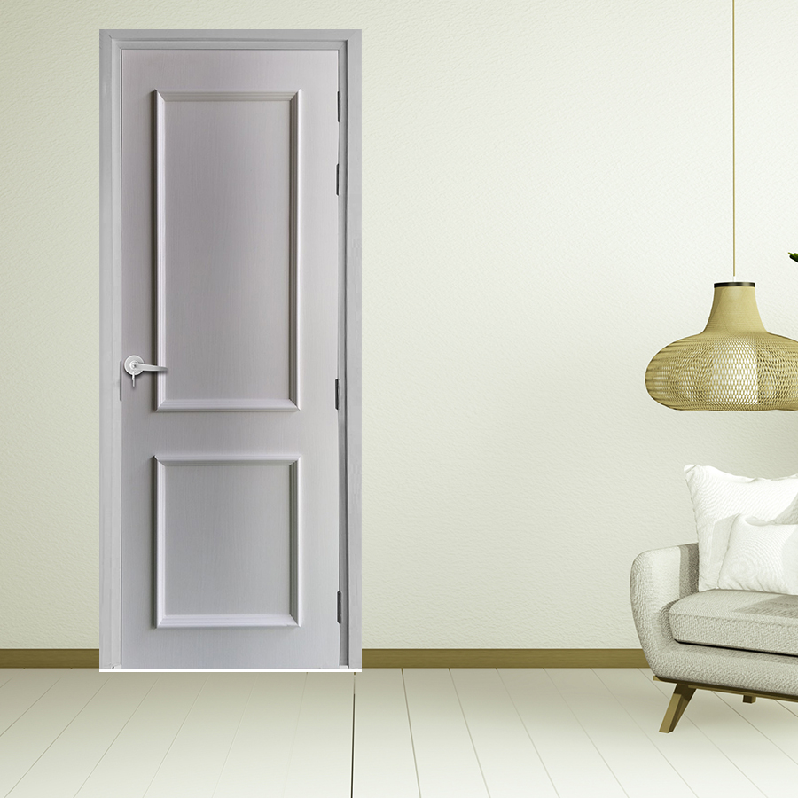 Cửa nhựa giả gỗ composite 2PN trắng 2