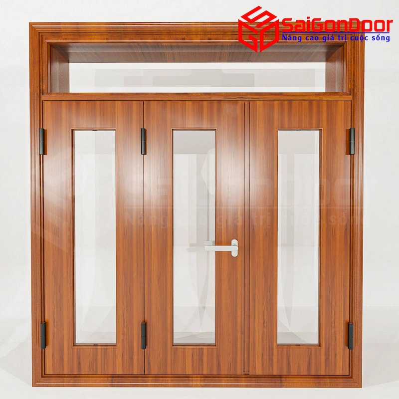 cửa nhôm xingfa vân gỗ