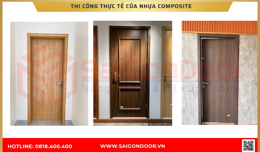 Hình ảnh thi thực thi công cửa nhựa composite Đồng Tháp