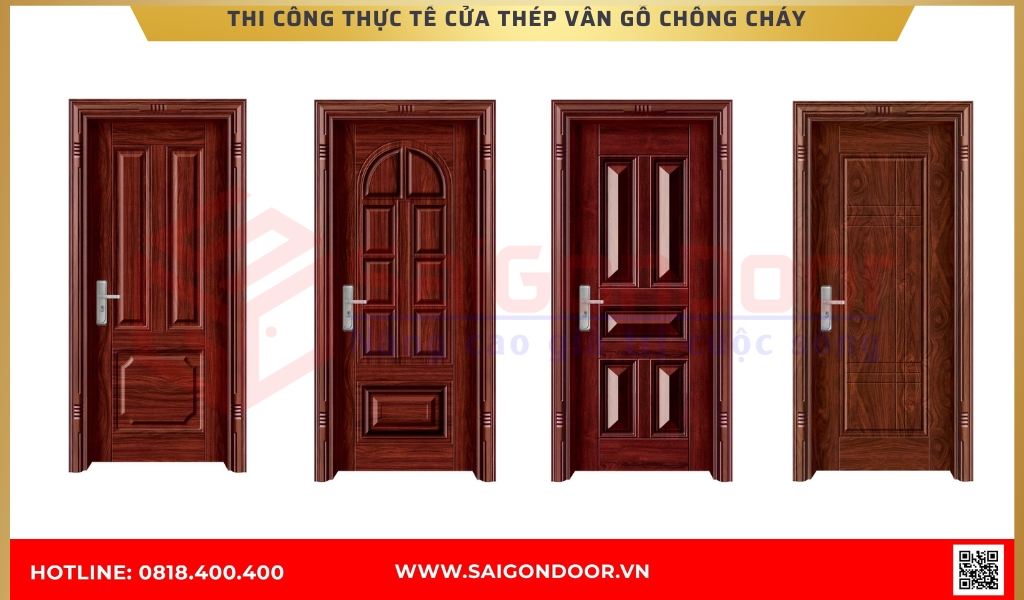 Hình ảnh thi công thực tế cửa thép chống cháy