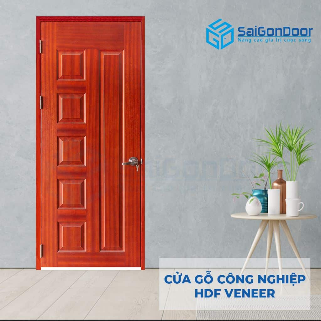 Cửa Gỗ Công Nghiệp HDF Veneer 6A Cam xe