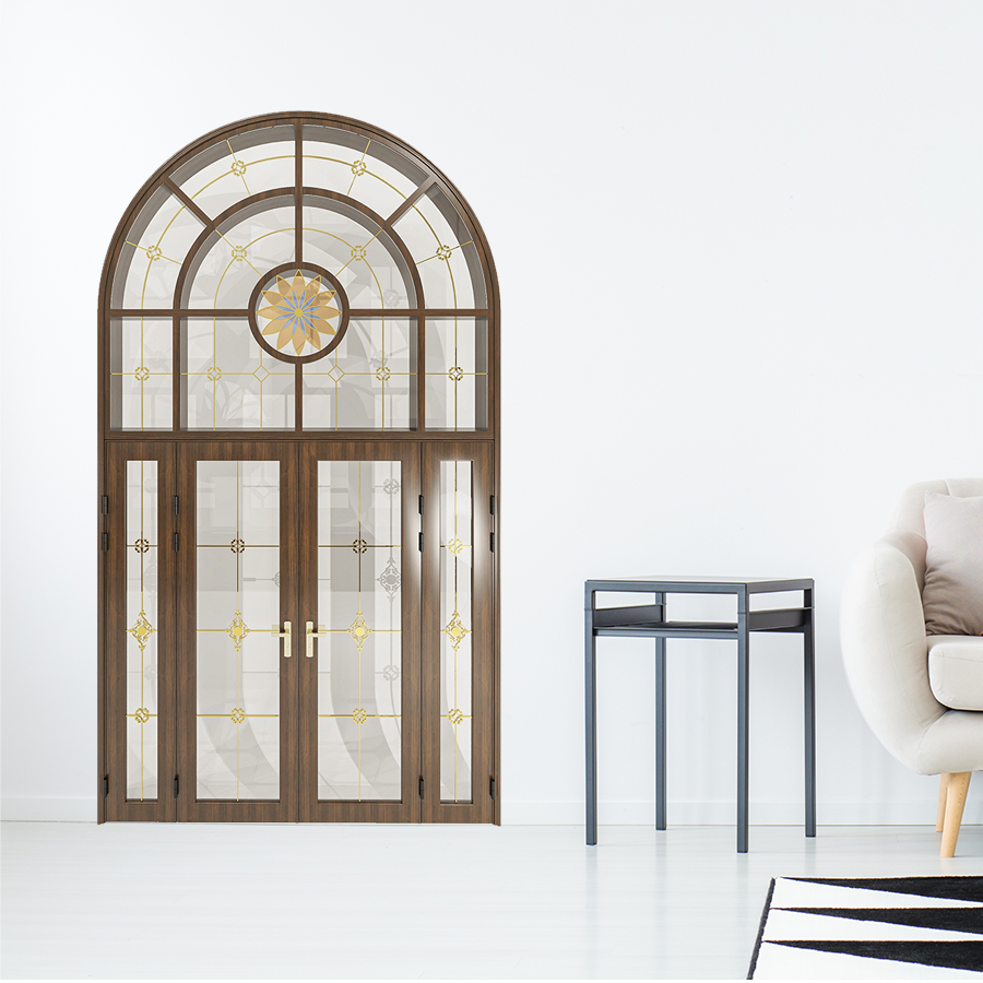 Cửa Nhôm Vân Gỗ SGD-CNVG-12