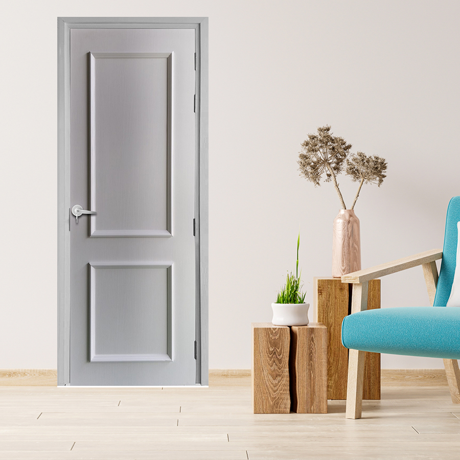 Cửa nhựa giả gỗ composite 2PN trắng 2