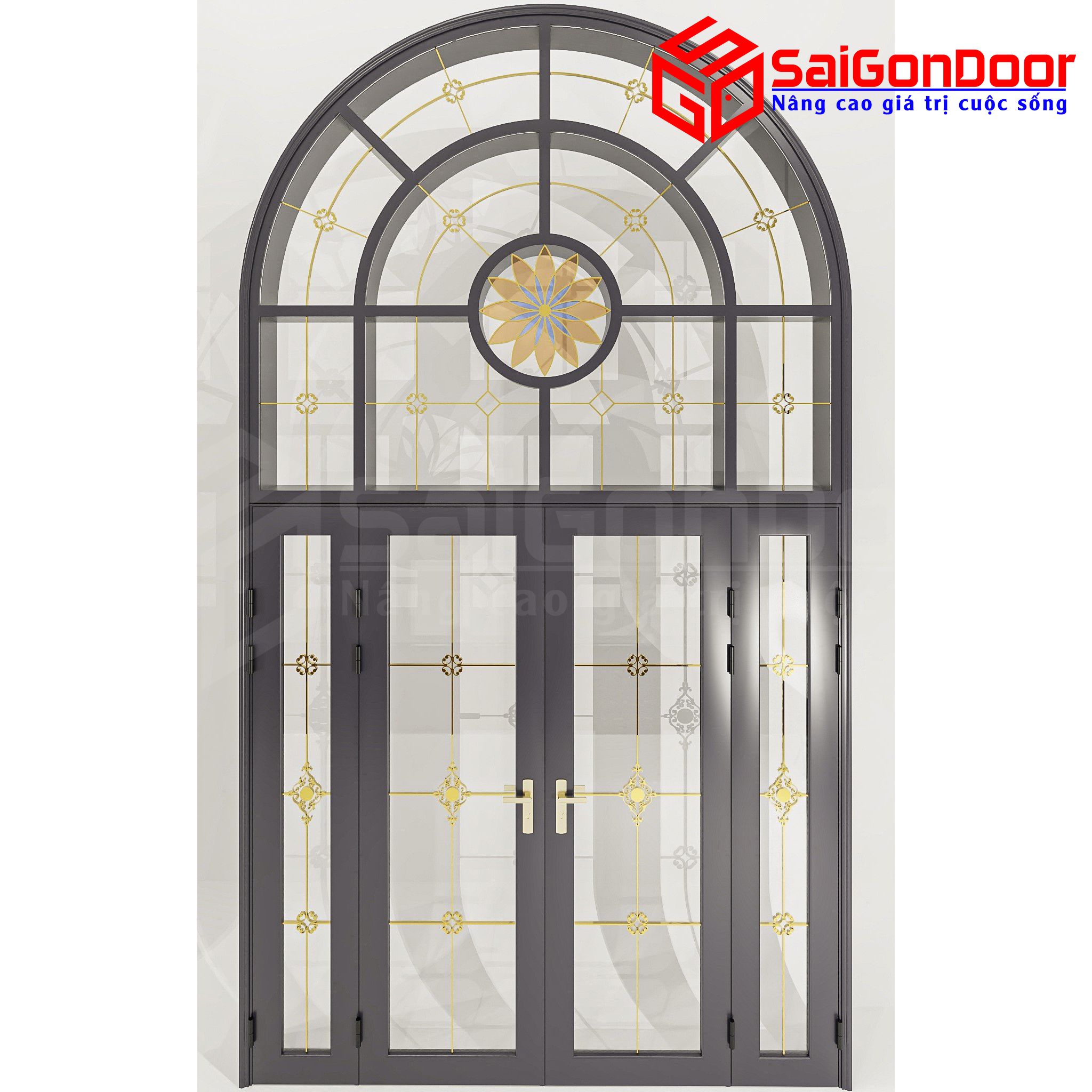 Cửa Nhôm Vân Gỗ SGD-CNVG-16