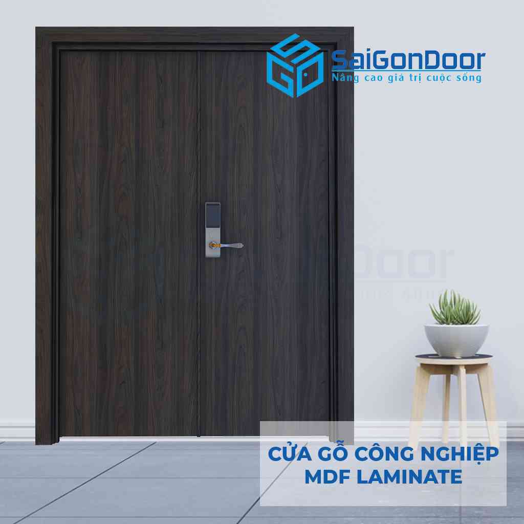 Mẫu 20: Cửa gỗ công nghiệp Laminate 2P11