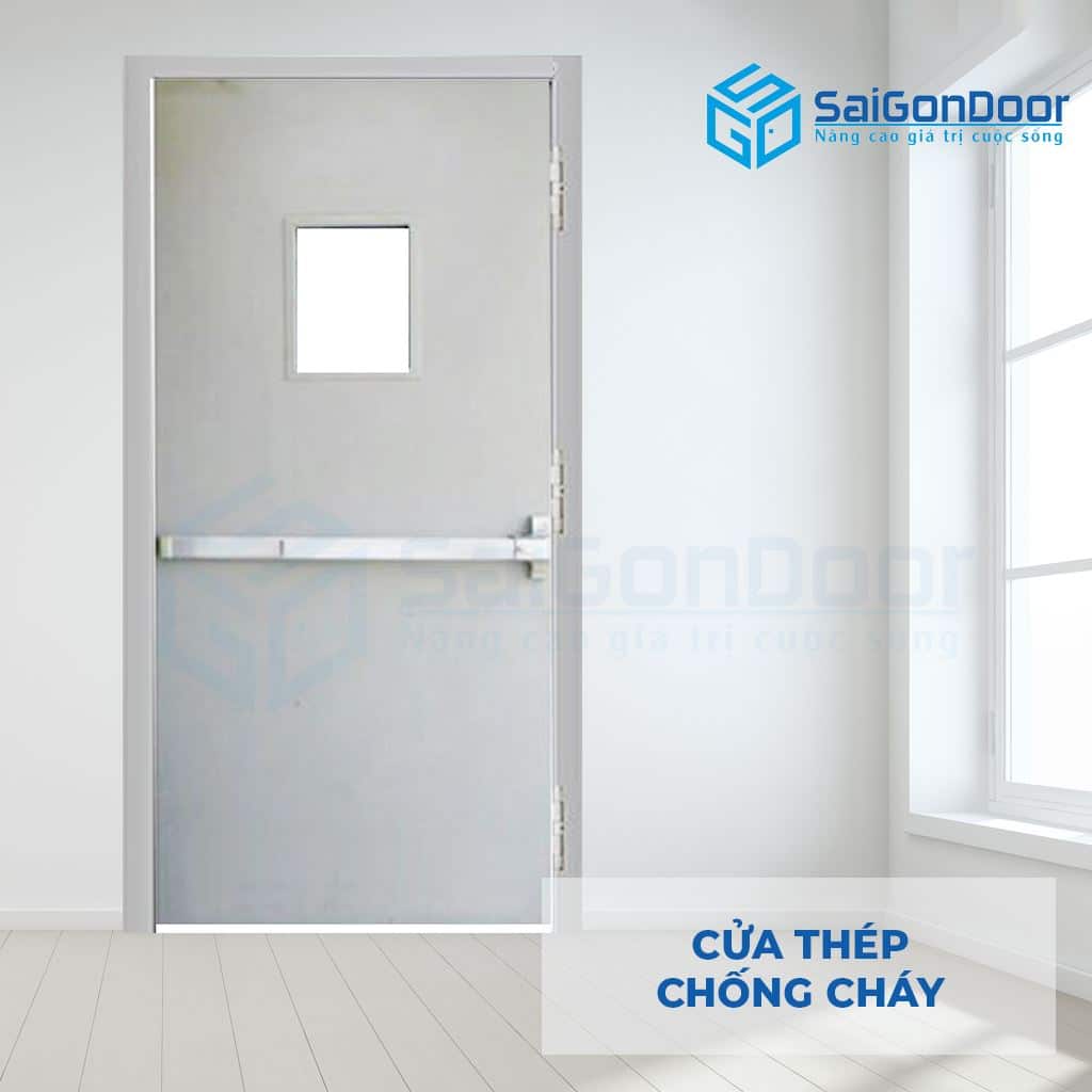 Cửa Thép Chống Cháy TCC Cua thep chong chay mau thong dung 2