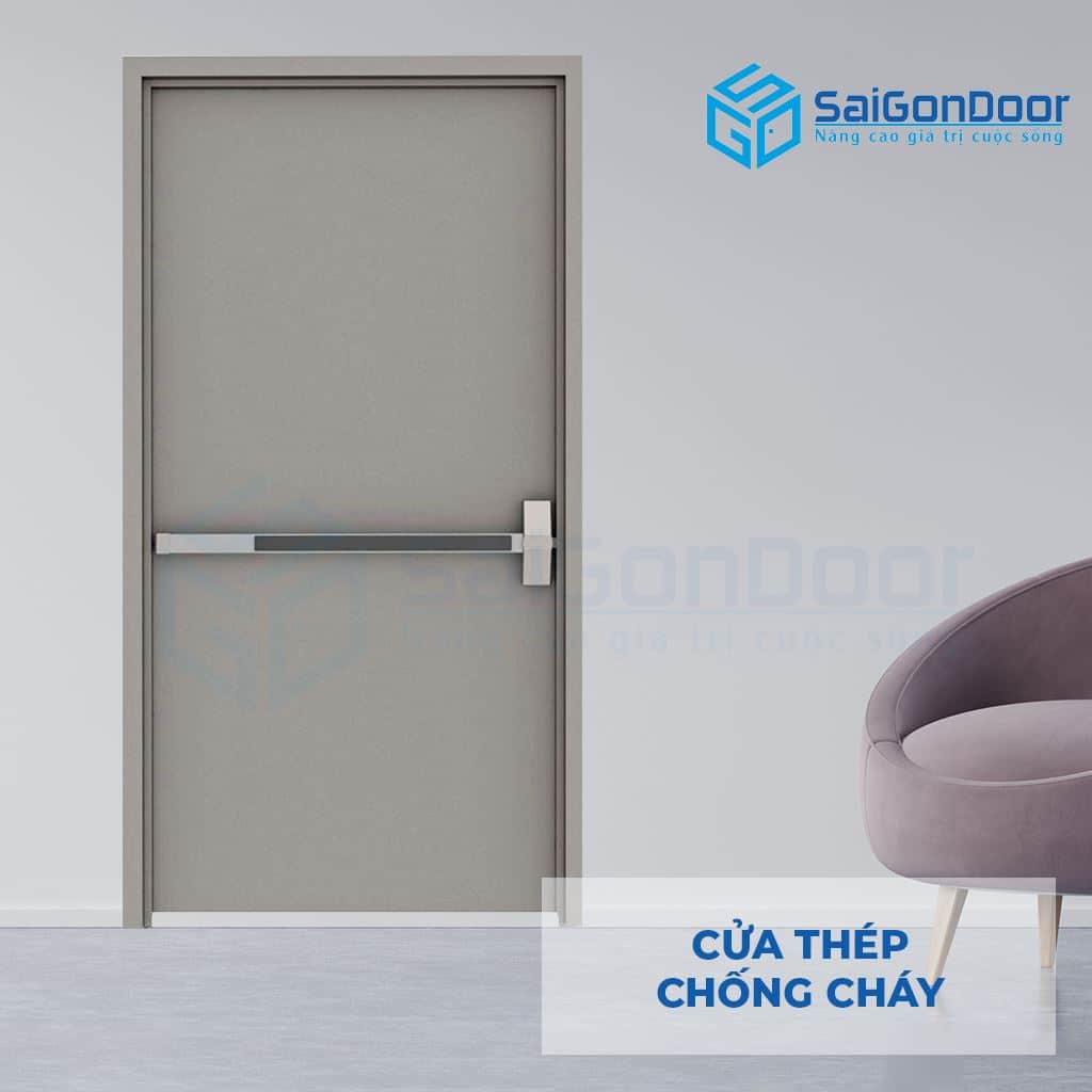 FIREPROOF STEEL DOOR TCC P1-Gray