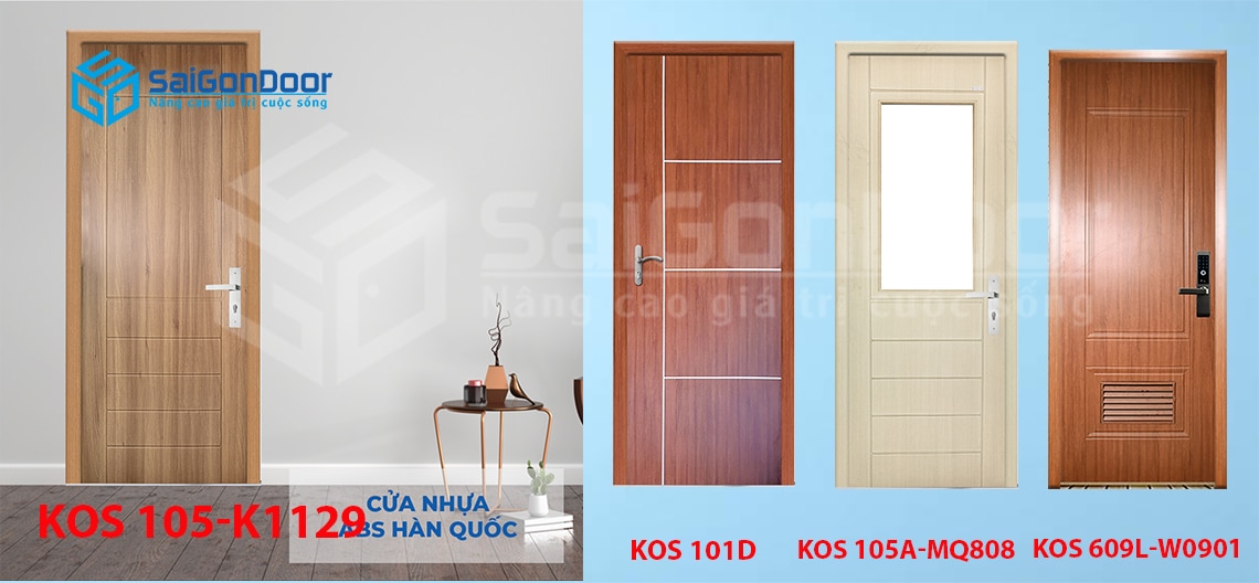 Cửa nhựa giả gỗ ABS Hàn Quốc dùng cho phòng ngủ