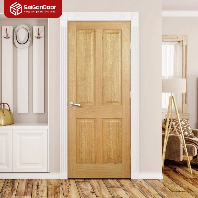 cửa gỗ sồi tự nhiên mỹ 