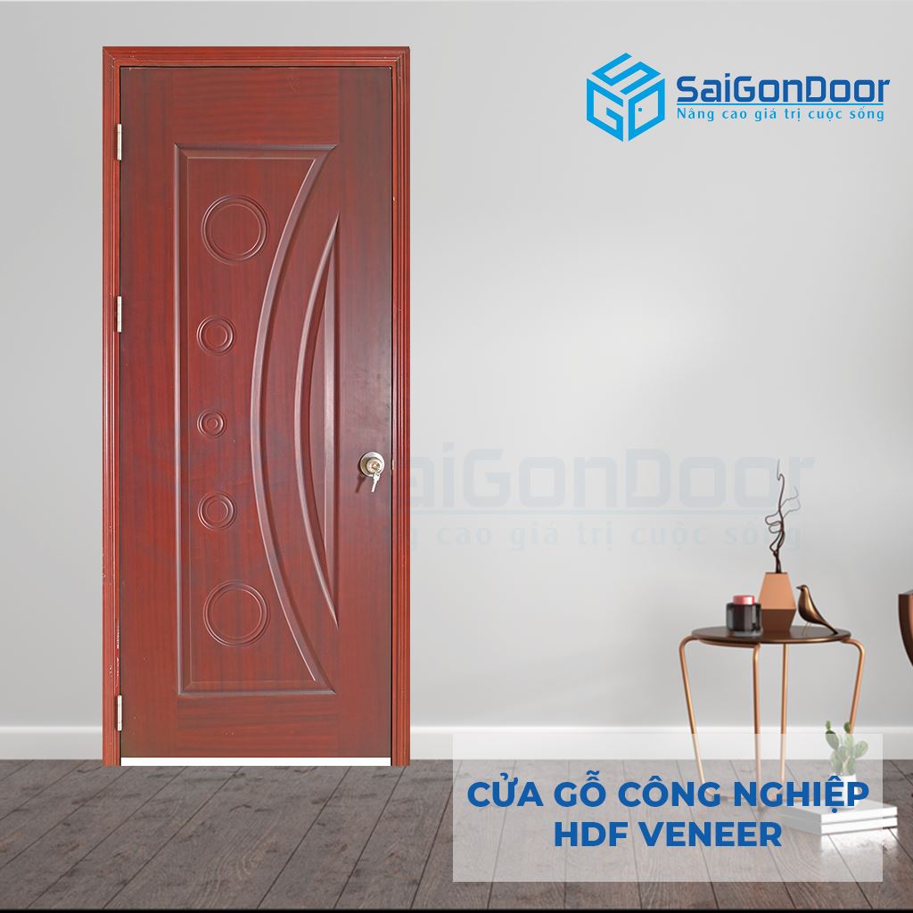 Cửa Gỗ Công Nghiệp HDF Veneer 1K-xoan dao