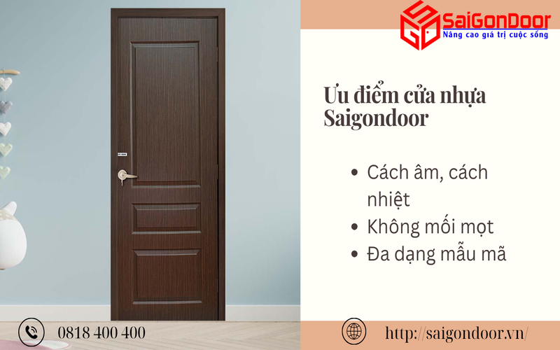 Ưu điểm nổi bật của cửa nhựa Saigondoor