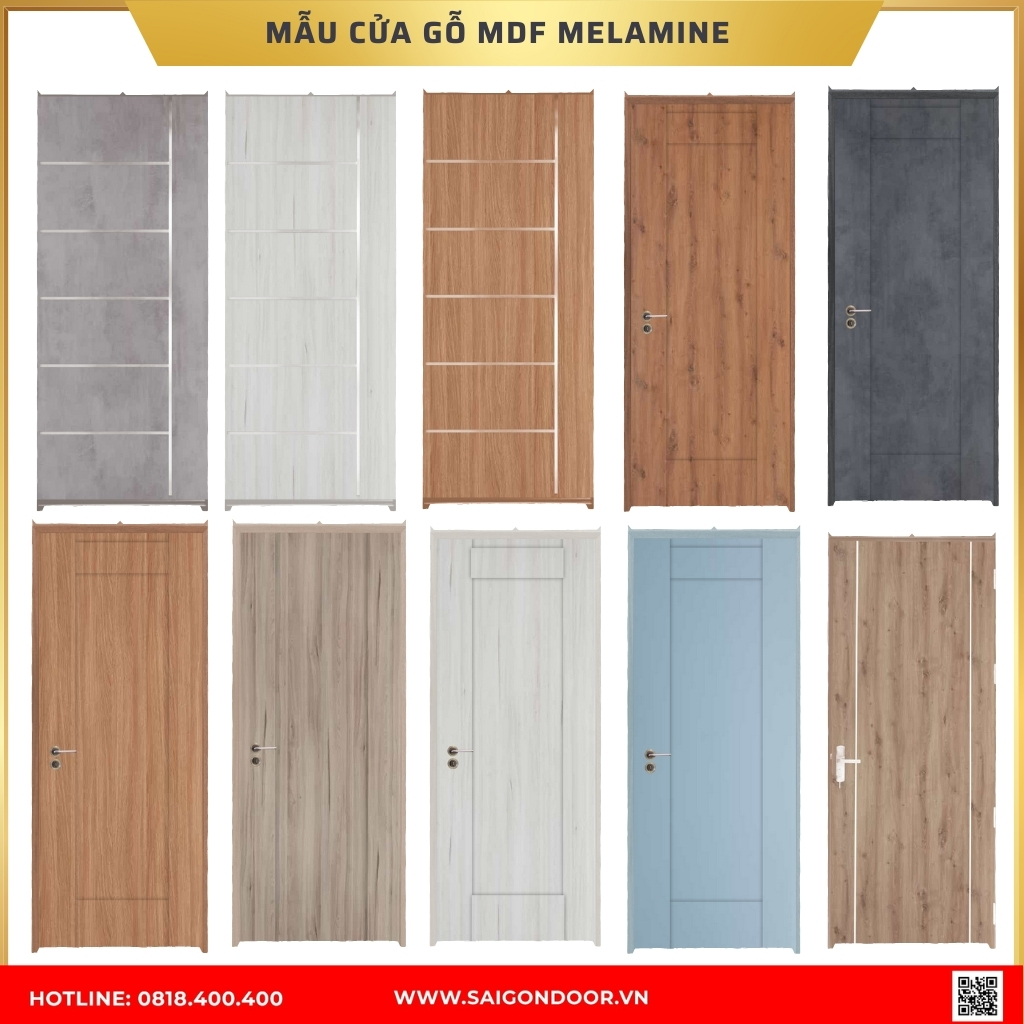 Mẫu cửa gỗ công nghiệp MDF Melamine