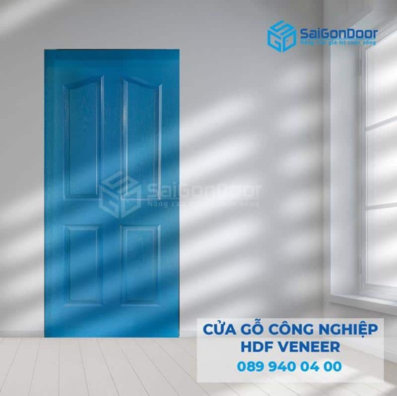 Cửa gỗ công nghiệp HDF phủ Veneer cao cấp