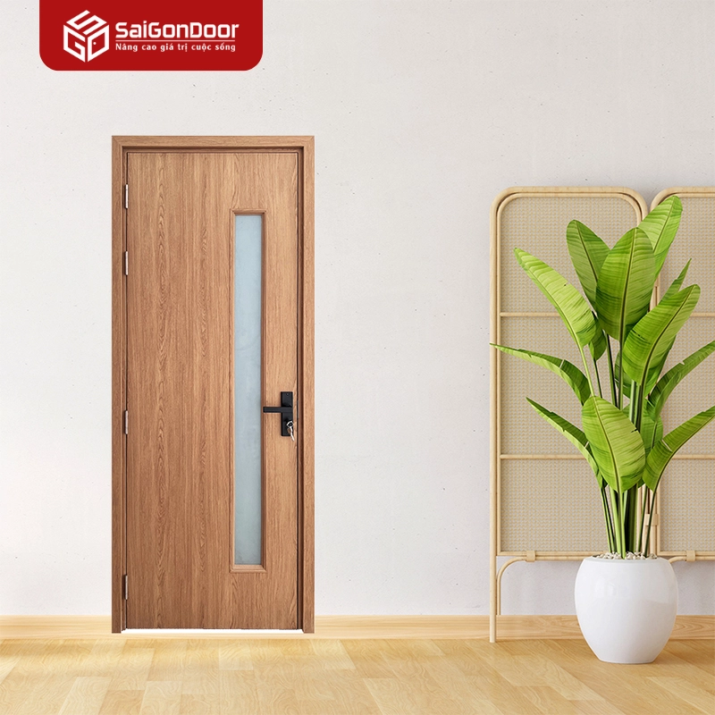 Cửa Composite Phủ Film PVC Màu Gỗ Tự Nhiên (SGD05)