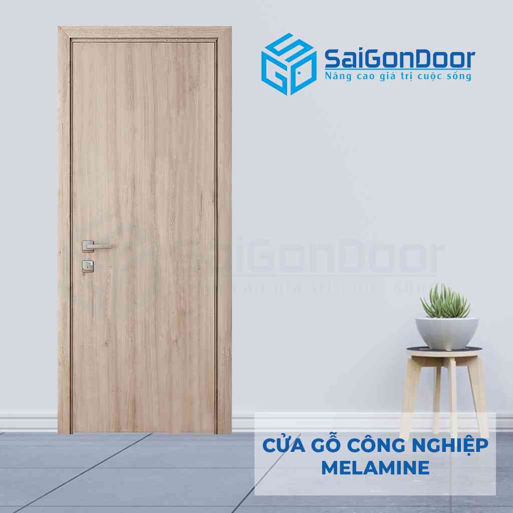 Cửa gỗ ngăn cháy MDF Melamine P1-1 SGD