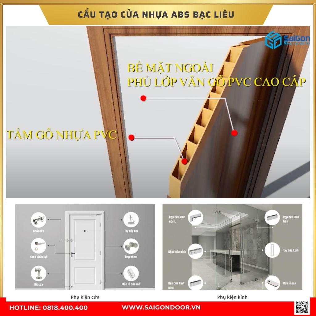 Cấu tạo cửa nhựa ABS Hàn Quốc