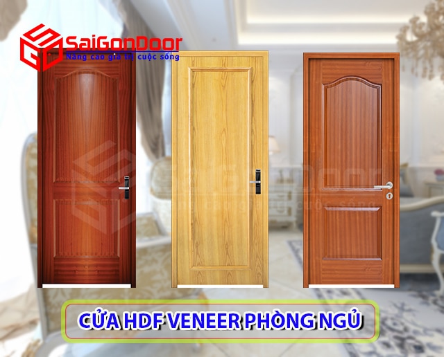 Cửa HDF Veneer phòng ngủ đa dạng kiểu dáng và màu sắc