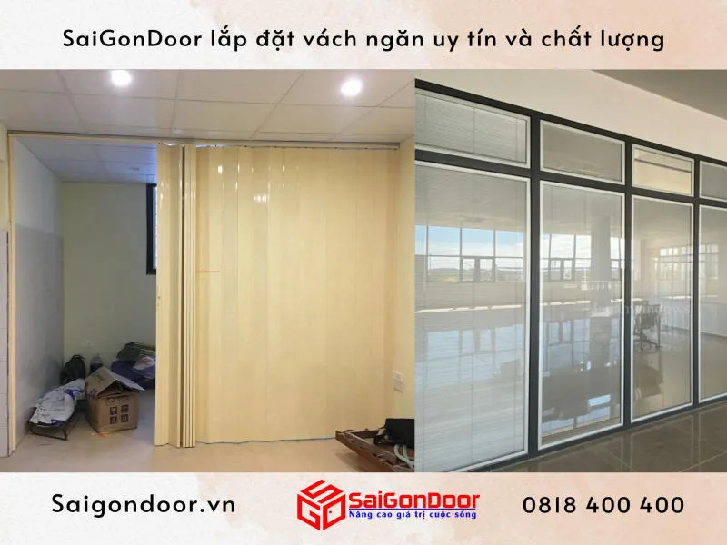 SaiGonDoor lắp đặt vách ngăn uy tín và chất lượng