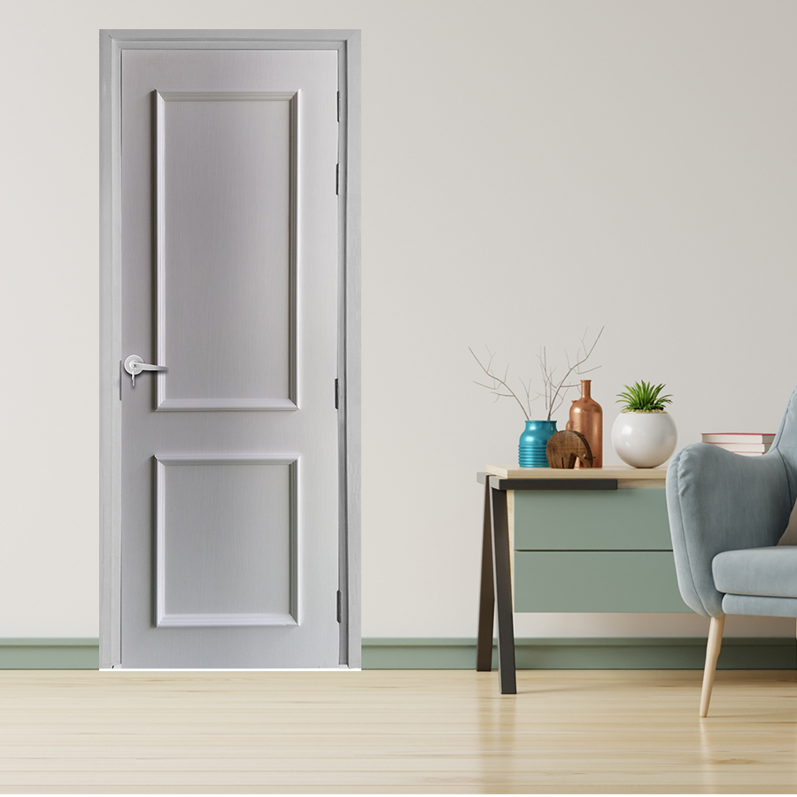 Cửa nhựa giả gỗ composite 2PN trắng 2