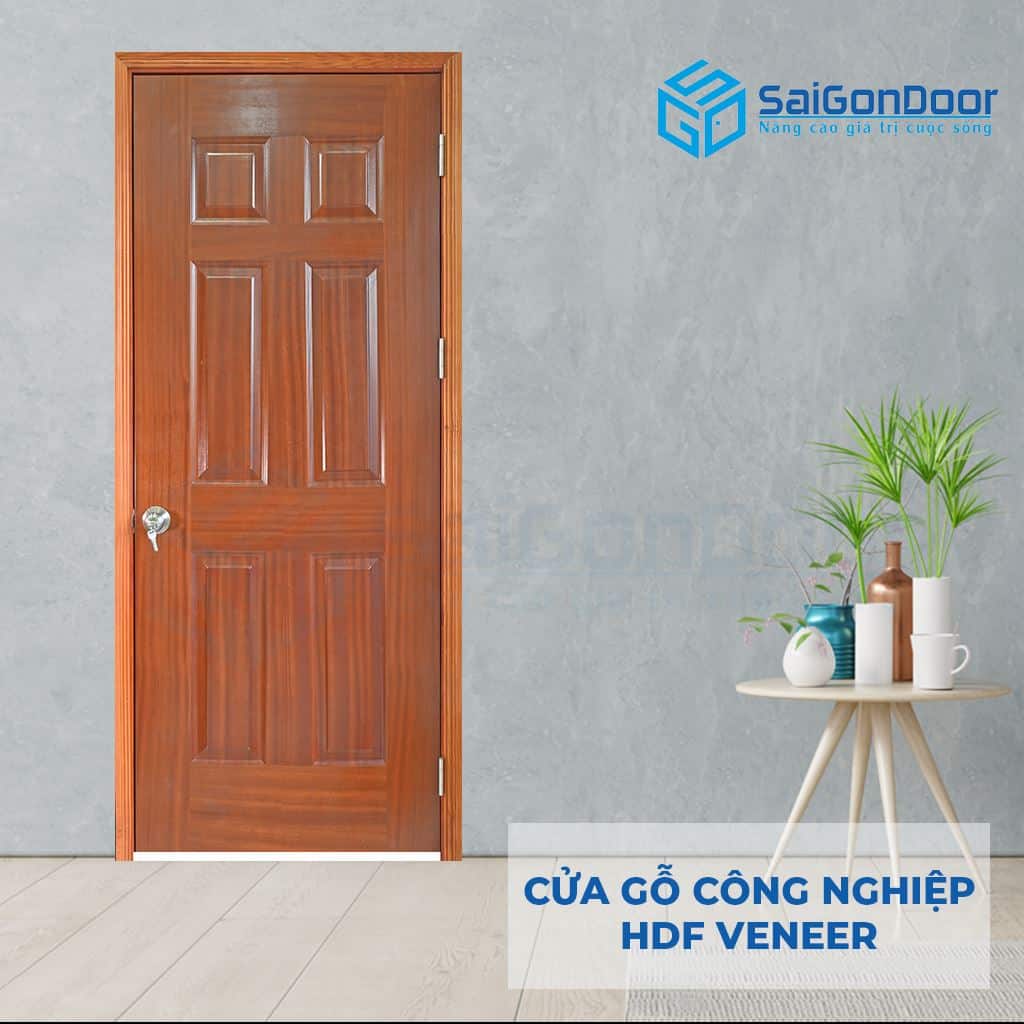 Cửa Gỗ Công Nghiệp HDF Veneer 6A-xoan dao