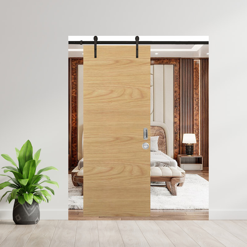 CỬA GỖ CÔNG NGHIỆP MDF VENEER lua truot treo ray