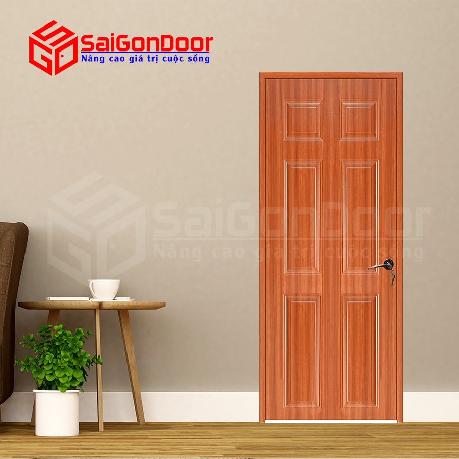 Cửa Gỗ HDF veneer 6A – Sapele