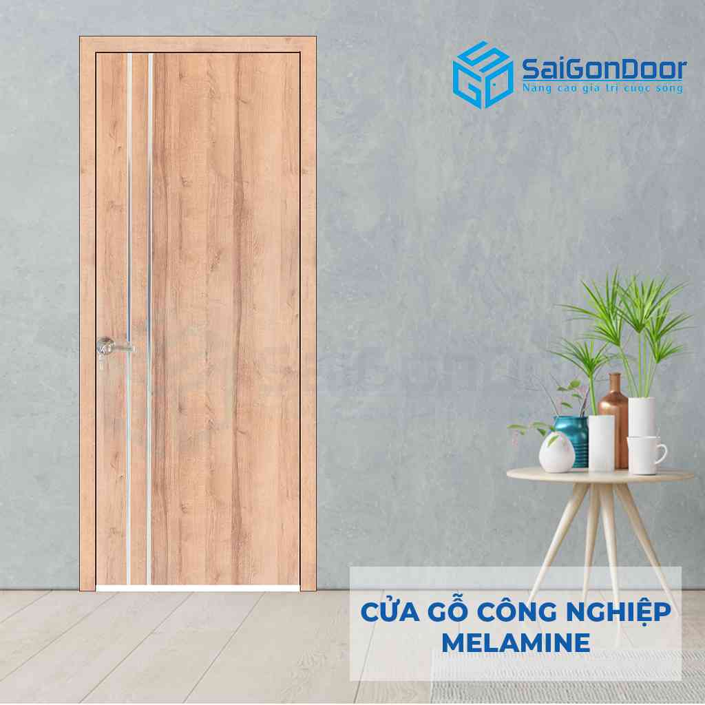 CỬA GỖ CÔNG NGHIỆP MDF MELAMINE P1R2 inox