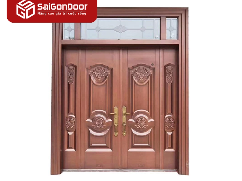 cửa gỗ 4 cánh cao cấp