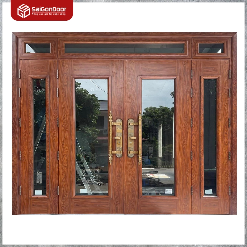Cửa thép vân gỗ biệt thự/ Luxury