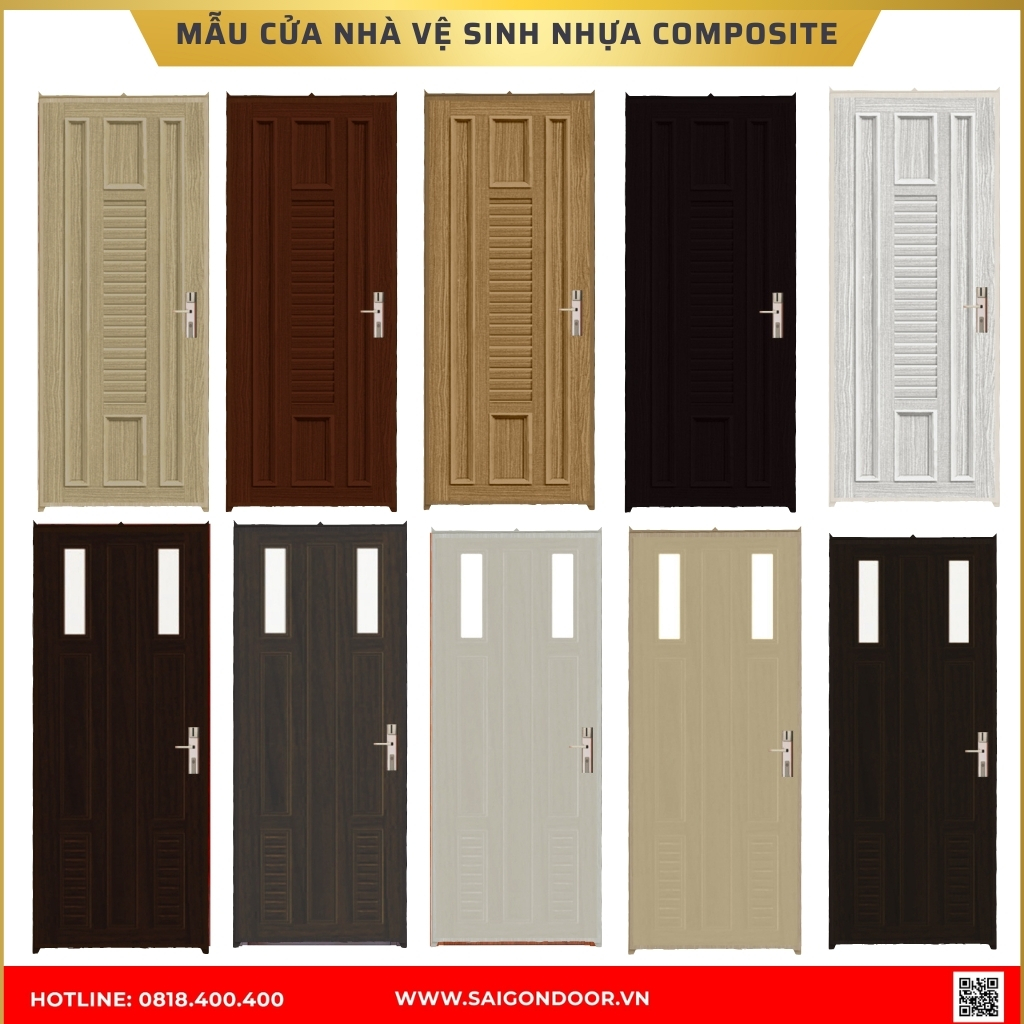 Mẫu cửa nhà vệ sinh nhựa composite được ưa chuộng