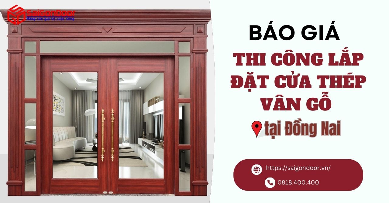 Báo giá thi công cửa thép vân gỗ Đồng Nai