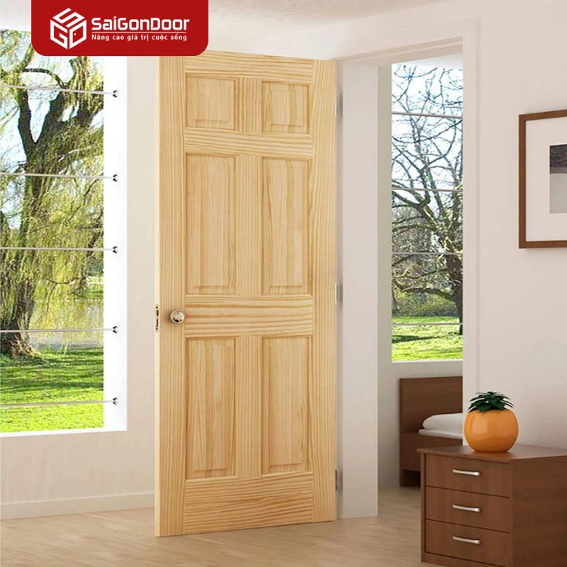 Các mẫu thiết kế cửa gỗ thông dẫn đầu xu hướng nội thất hiện nay