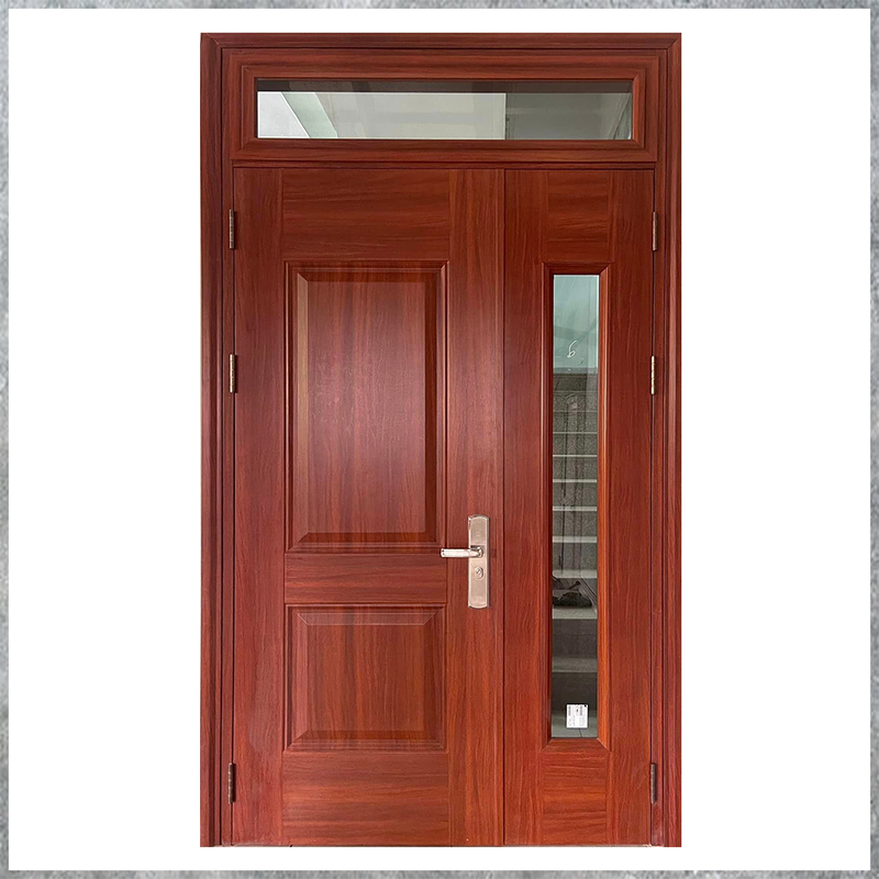 Cửa Thép Vân Gỗ Cách Âm Cách Nhiệt Cho Nhà Mái Thái