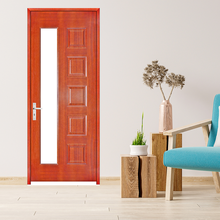 CỬA GỖ PHÒNG NGỦ PN HDF Veneer  6GL-cam xe