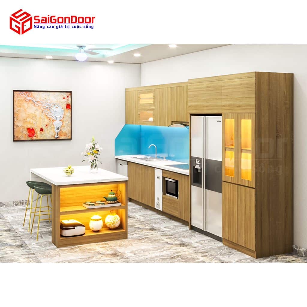 Nội thất nhà bếp chữ I Full trần