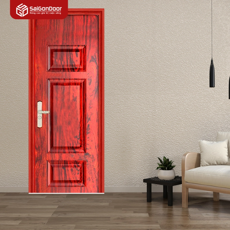 Cửa thép vân gỗ chống cháy EI60–EI120