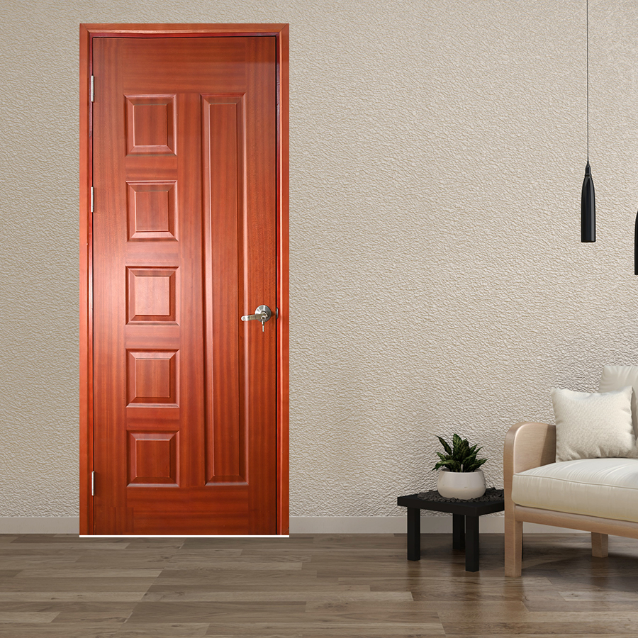 CỬA GỖ NHÀ TẮM SGD Cua go HDF Veneer 6B sapele