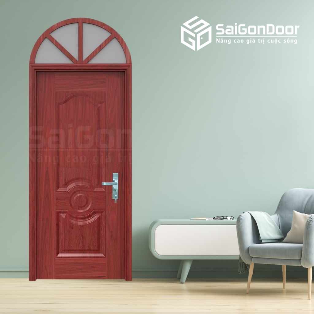 Vaulted wood grain steel door TVGVom-SGD-9