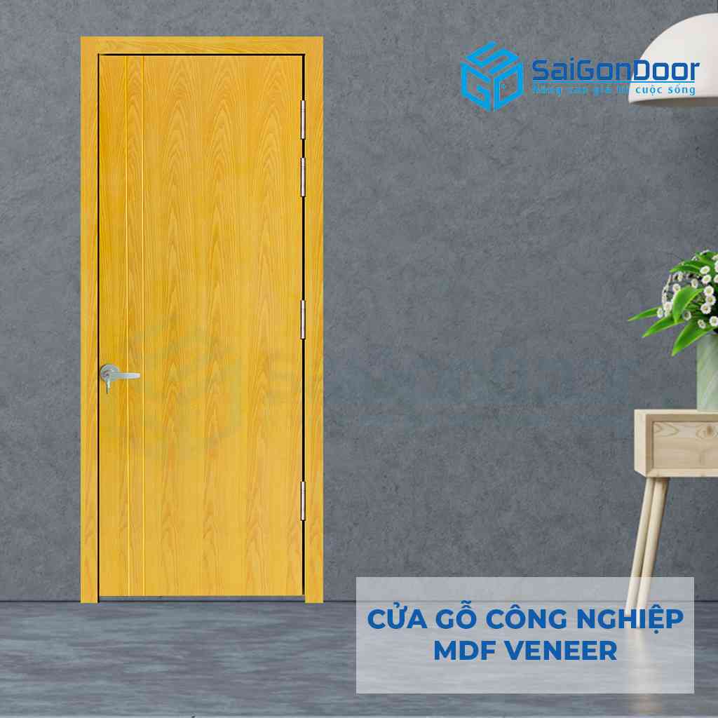 CỬA GỖ CÔNG NGHIỆP MDF VENEER P1R2 ash