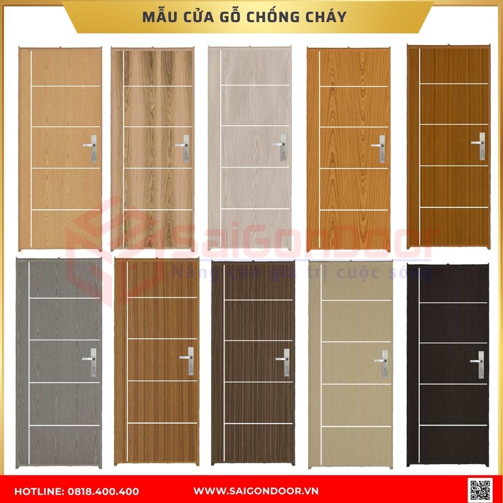 Các mẫu cửa gỗ chống cháy được ưa chuộng tại Tiền Giang