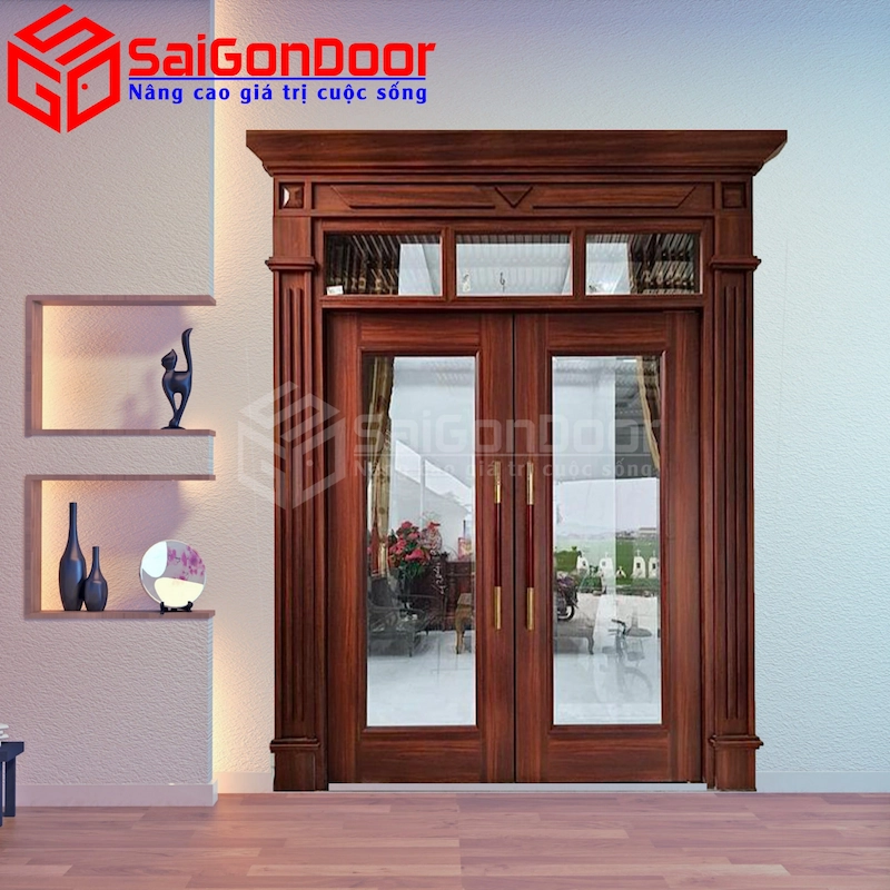 Cửa thép vân gỗ biệt thự/ Luxury