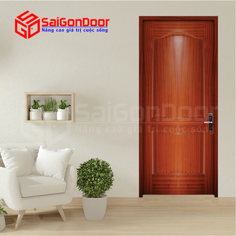 Cửa gỗ tự nhiên sơn màu theo yêu cầu