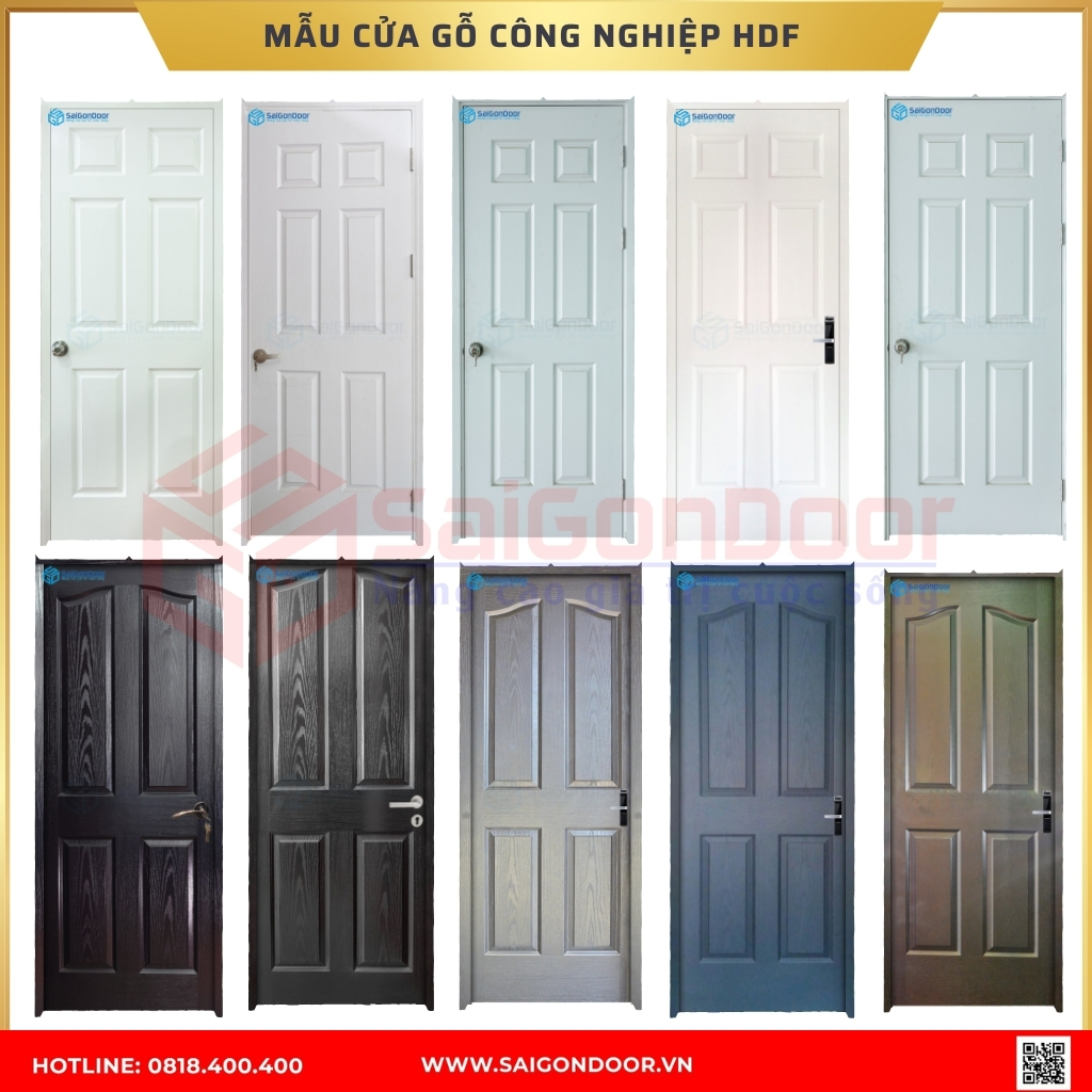 Mẫu cửa gỗ HDF được ưa chuộng