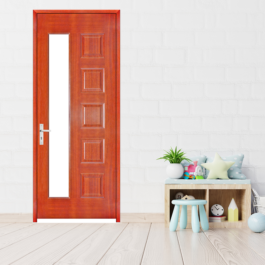 CỬA GỖ PHÒNG NGỦ PN HDF Veneer  6GL-cam xe