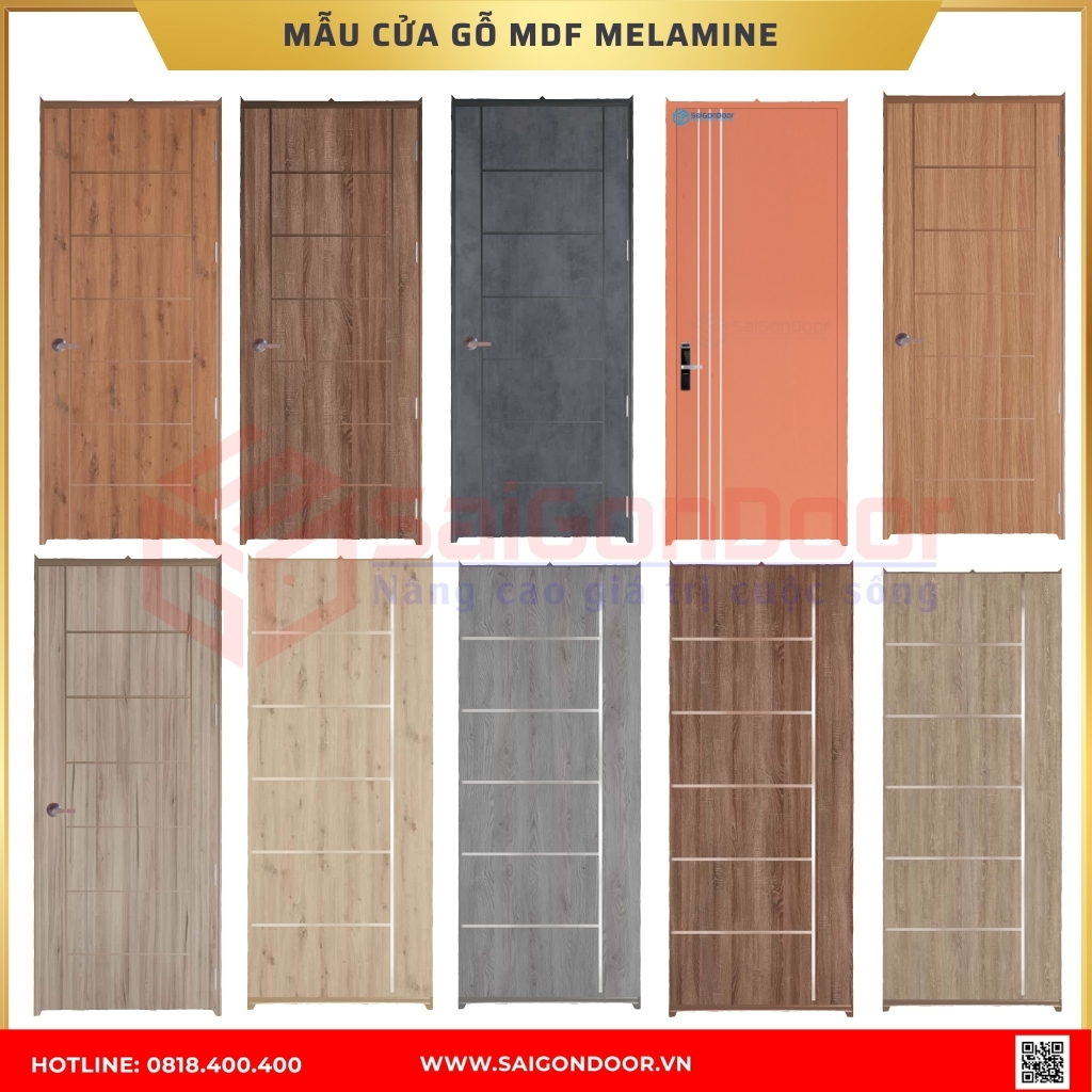 Mẫu cửa MDF Melamine được ưa chuộng