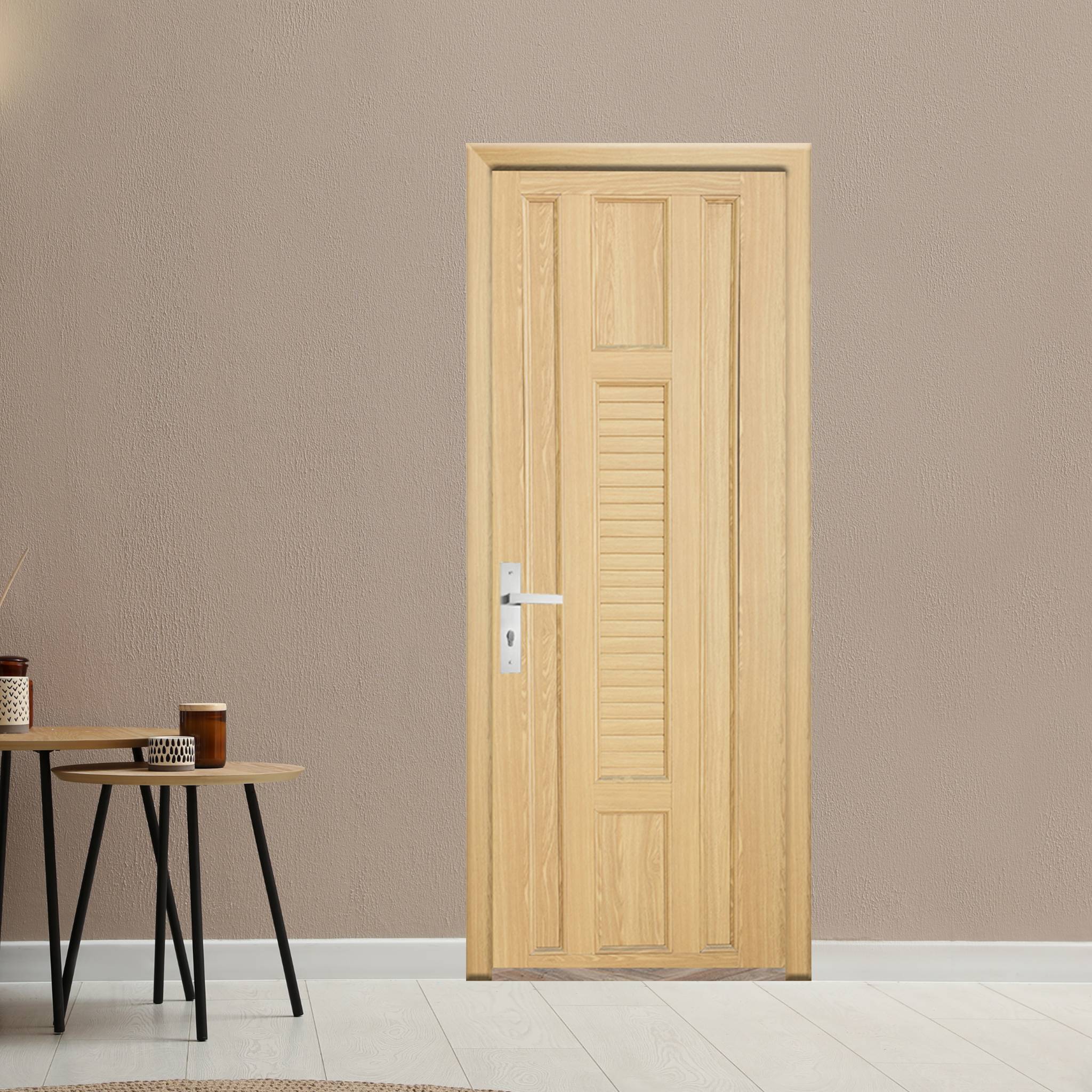 Cửa nhựa gỗ ghép thanh cao cấp NG-O21