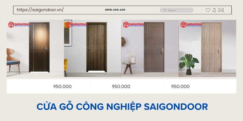 Cửa gỗ công nghiệp MDF được đánh giá cao 