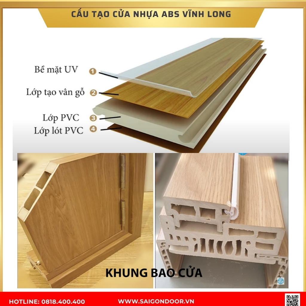 Cấu tạo cửa nhựa ABS Hàn Quốc Vĩnh Long