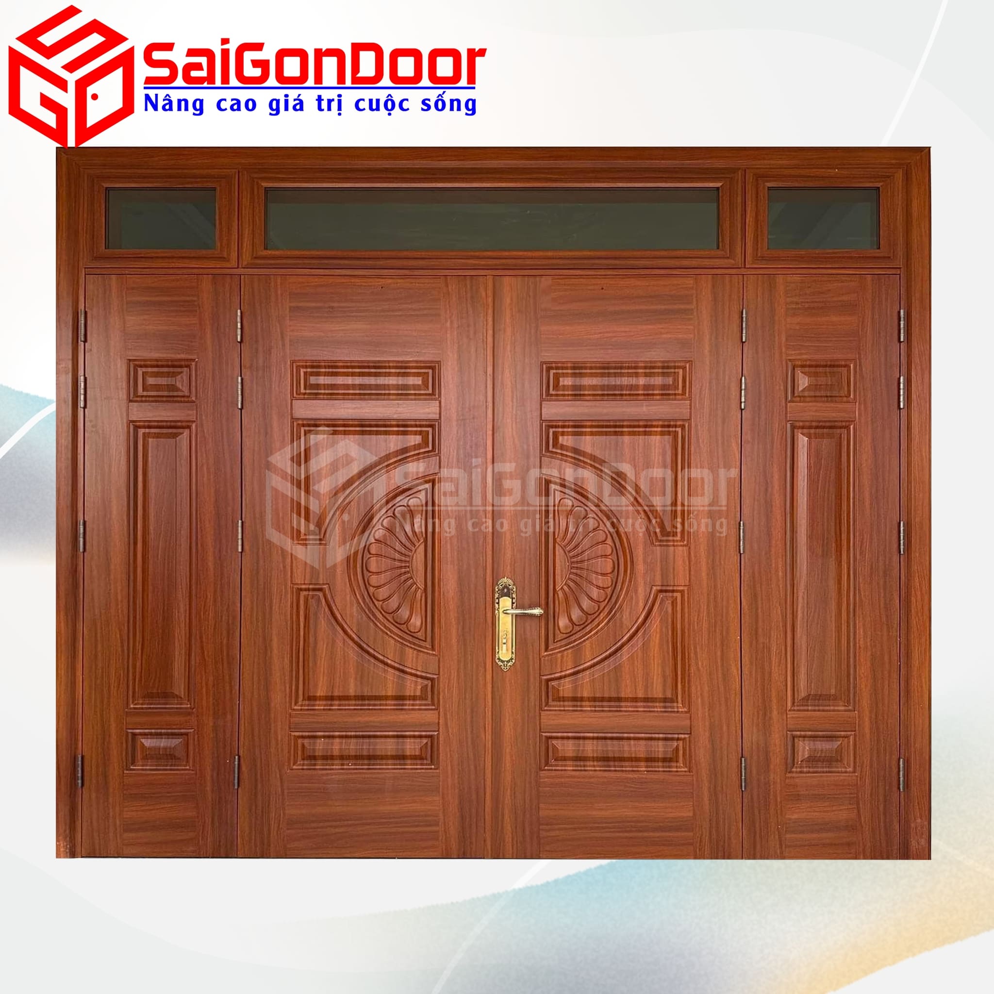 Cửa Thép Vân Gỗ SGD-KM.TVG-4C.22
